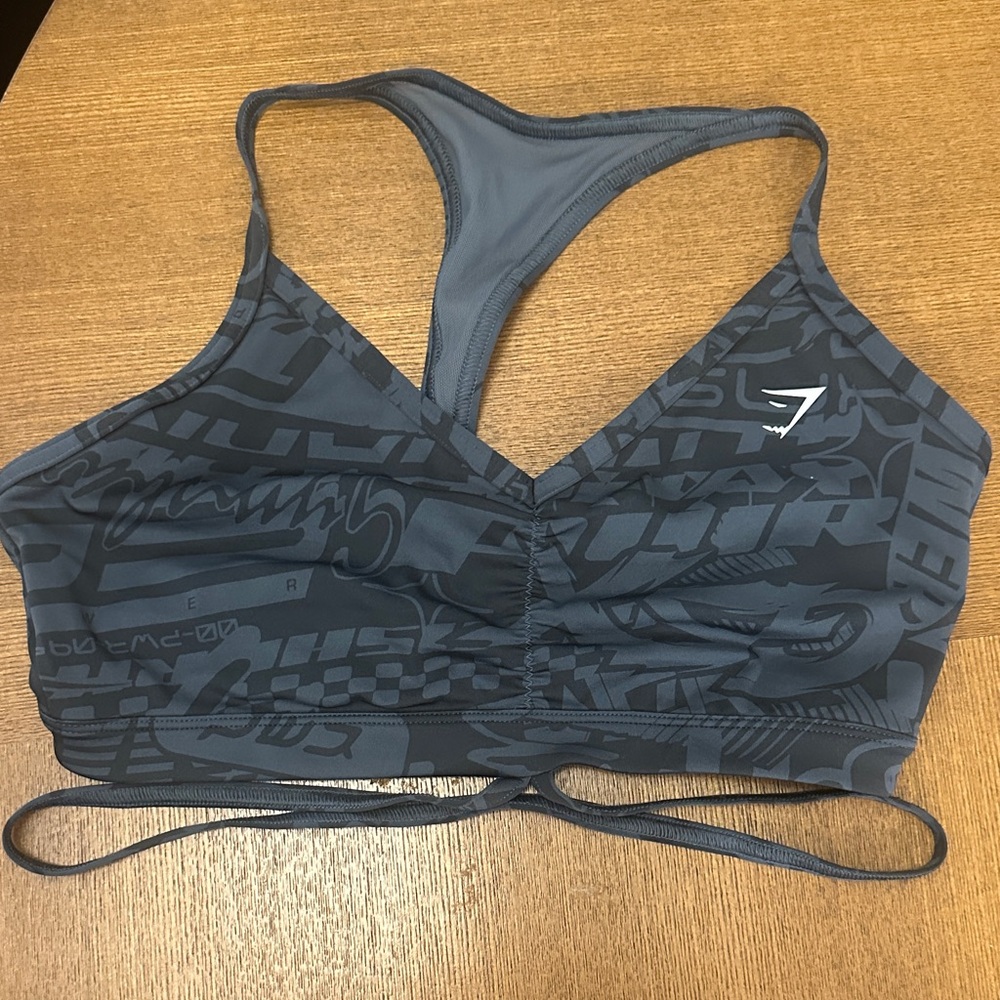 Gymshark Grey/Black Sports Bra Medium